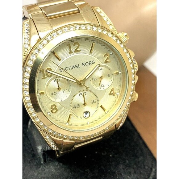 Michael Kors Women's Watch MK5166 Blair Quartz Chronograph Gold Steel 39mm
